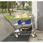 Konga flexible shelf trolleys with central locking 394073