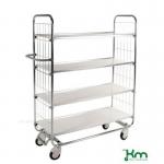 Konga flexible shelf trolleys with central locking 394074