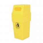 114L Hooded plastic waste bin with opening 394137