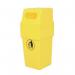 114L Hooded plastic waste bin with opening 394137