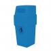 114L Hooded plastic waste bin with opening 394138