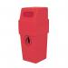 114L Hooded plastic waste bin with opening 394140