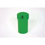 145L Hooded top litter bin with tidy man logo - Green 394239