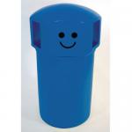 Spacebin Hooded Blue Plastic Litter Bin 