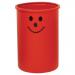 Lunar Red Open Top Bin With Smiley Face 