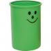 Open top waste bin with smiley face logo - Green 394247