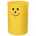 Open top waste bin with smiley face logo - Yellow 394248