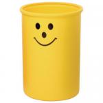 Lunar Yellow Open Top Bin With Smiley Fa