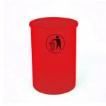 Open top waste bin with tidy man logo - Red 394249