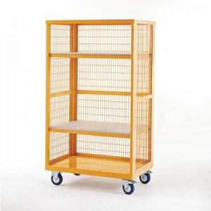 COSHH hazardous Boxwell mesh sided shelf trucks - open front 394443