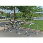 Galvanised Sheffield cycle stands, surface mounted 394462