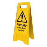 Heavy Duty A-board- female Attendant on Duty 394575