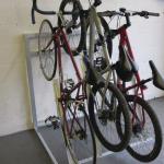 Semi-vertical cycle racks 394865