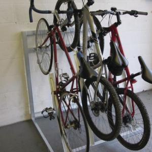 Semi-vertical cycle racks 394865