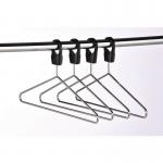 Pack of 25 Heavy Duty Anti-theftchrome Hangers Complete with Security Collars 394888