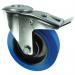 Medium Duty Pressed Steelbraked Castor, 80 mm Rubber Tyred Wheel 394988