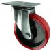 Medium Duty Pressed Steel Brakedcastor, 160 mm Polyurethane Tyred Wheel 395076