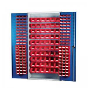 Louvre panel cabinets with small parts bins 395156