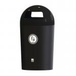 Dome hooded top outdoor litter bin 395417