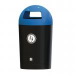 Dome hooded top outdoor litter bin 395418