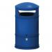 Rounded hooded top outdoor litter bin 395422