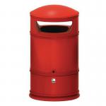 Rounded hooded top outdoor litter bin 395424