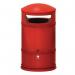 Rounded hooded top outdoor litter bin 395424