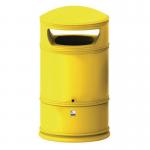 Rounded hooded top outdoor litter bin 395425