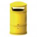 Rounded hooded top outdoor litter bin 395425