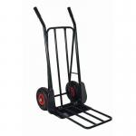 Heavy duty steel fixed and folding toe plate sack truck 395450