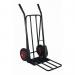 Heavy duty steel fixed and folding toe plate sack truck 395450