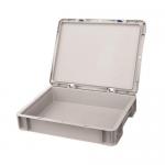 Euro stacking containers with attached lids 395747