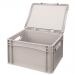 Euro stacking containers with attached lids 395750