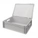 Euro stacking containers with attached lids 395755