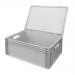 Euro stacking containers with attached lids 395756