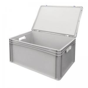 Euro stacking containers with attached lids 395757