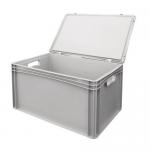 Euro stacking containers with attached lids 395758