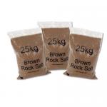 3 Bags 25Kg Brown Rock Salt 