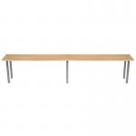 Classic mezzo bench 2500x350mm 4 U shape legs - silver 396633