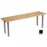 Classic mezzo bench 1000x350mm 3 U shape legs - black 396635