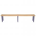 Classic mezzo bench 2500x350mm 4 U shape legs - blue 396643