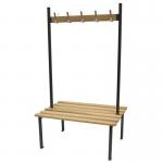 Classic duo bench 1000 x 745mm 10 hooks - 2 uprights - black 396680