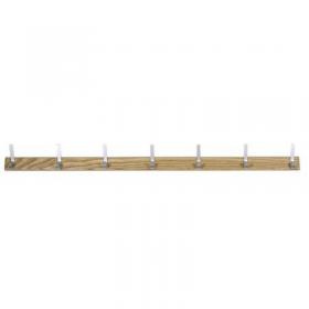 Classic coat rail - 1500mm - 7 hooks - silver 396691