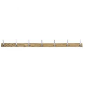 Classic coat rail - 2500mm - 12 hooks  - silver 396693