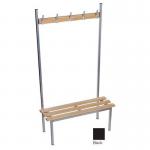 Evolve solo bench 1000 x 400mm 5 hooks - 2 uprights - black 396745