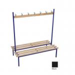 Evolve duo bench 2500 x 800mm 24 hooks - 3 uprights - black 396768