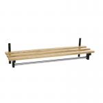 Evolve wood shelf 900mm plus rail in black 396810