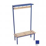 Evolve solo bench with mesh top shelf 1000 x 400mm 5 hooks - 2 uprights - blue 396885