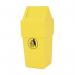 114L Hooded plastic waste bin with swing lid 396964