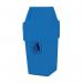 114L Hooded plastic waste bin with swing lid 396965